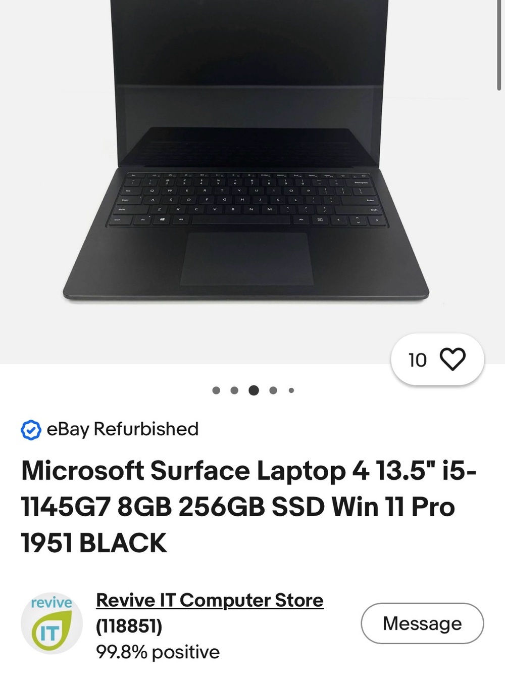 Microsoft Surface Laptop 4 in Black